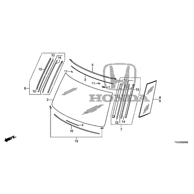 NEW] JDM HONDA N-BOX CUSTOM JF3 2021 Front Windshield GENUINE OEM