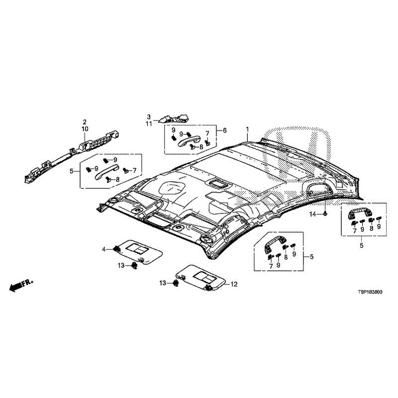 [NEW] JDM HONDA GRACE HYBRID GM4 2017 Roof Lining GENUINE OEM – JDM Yamato