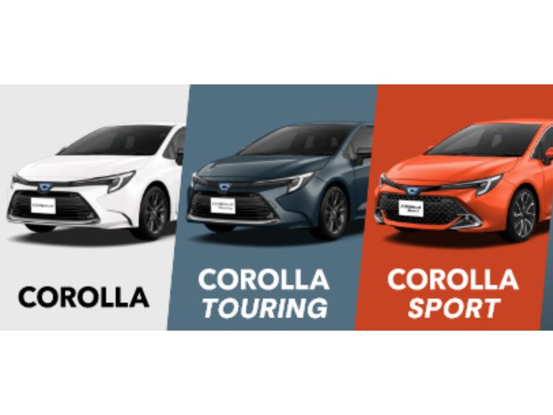 Toyota COROLLA, COROLLA TOURING, COROLLA SPORTS Partially Upgraded
