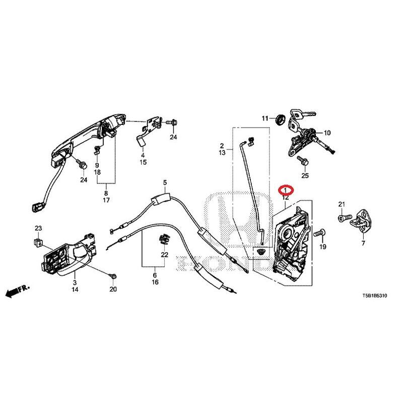 [NEW] JDM HONDA FIT GK5 2017 Front Door Locks Outer Handles GENUINE OEM