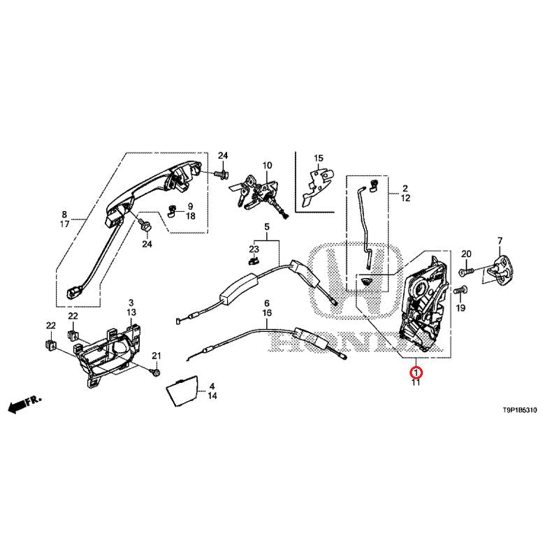 [NEW] JDM HONDA GRACE HYBRID GM4 2017 Front Door Locks/Outer Handles GENUINE OEM