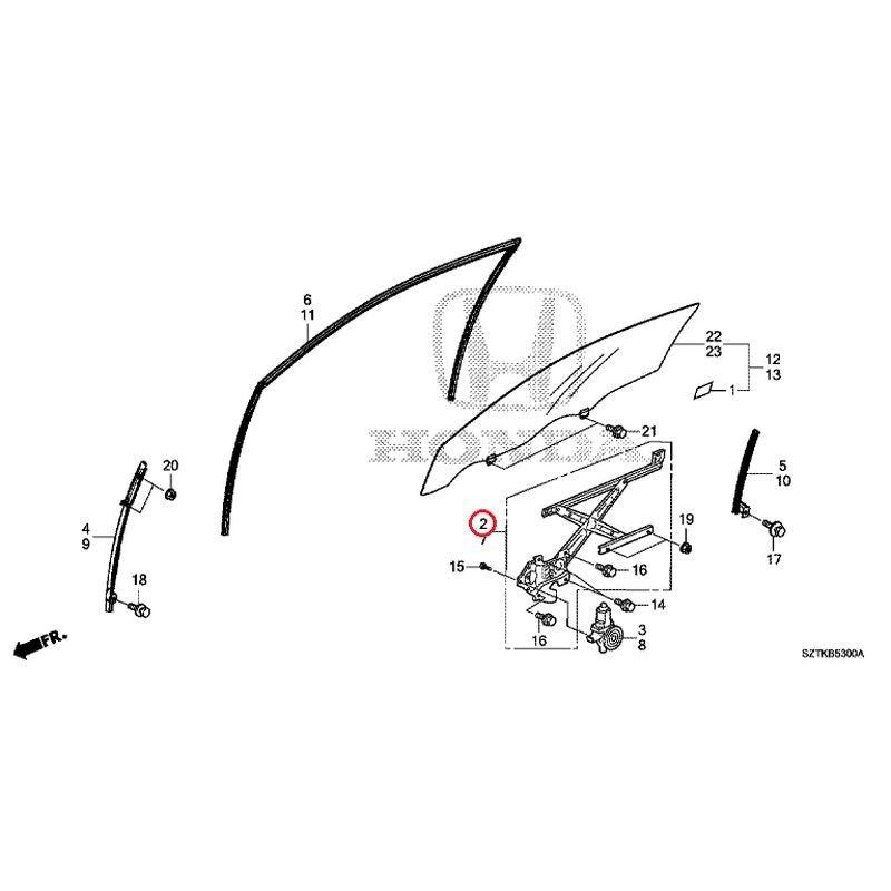 [NEW] JDM HONDA CR-Z ZF2 2014 Door Glass/Regulator GENUINE OEM