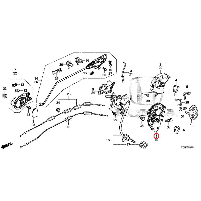[NEW] JDM HONDA CR-Z ZF2 2014 Door Locks/Outer Handles GENUINE OEM