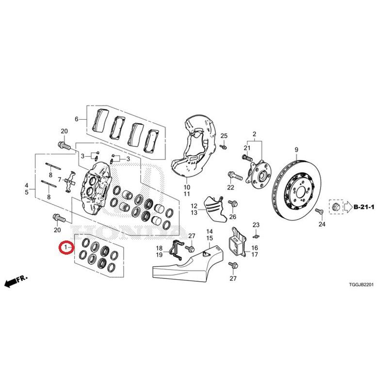 [NEW] JDM HONDA CIVIC FK8 2020 Front Brake (TYPE R) GENUINE OEM