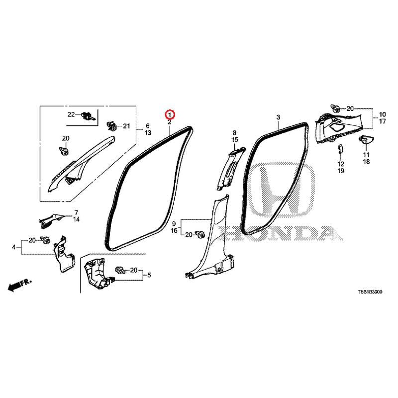 [NEW] JDM HONDA FIT GK5 2016 Pillar Garnish GENUINE OEM