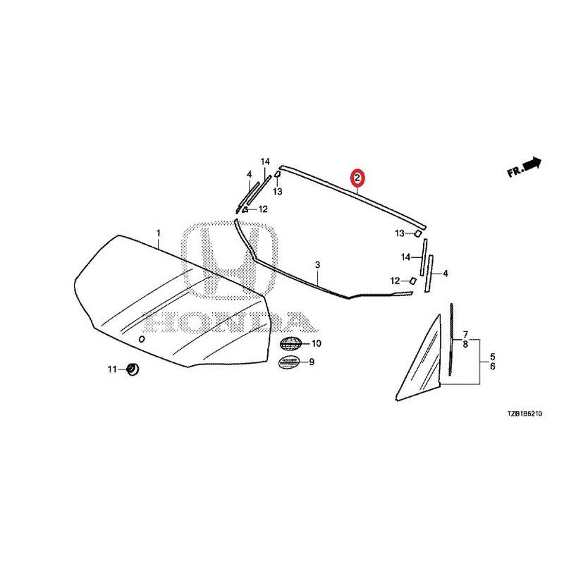 [NEW] JDM HONDA FIT e:HEV GR3 2020 Rear Windshield Glass Quarter GENUINE OEM