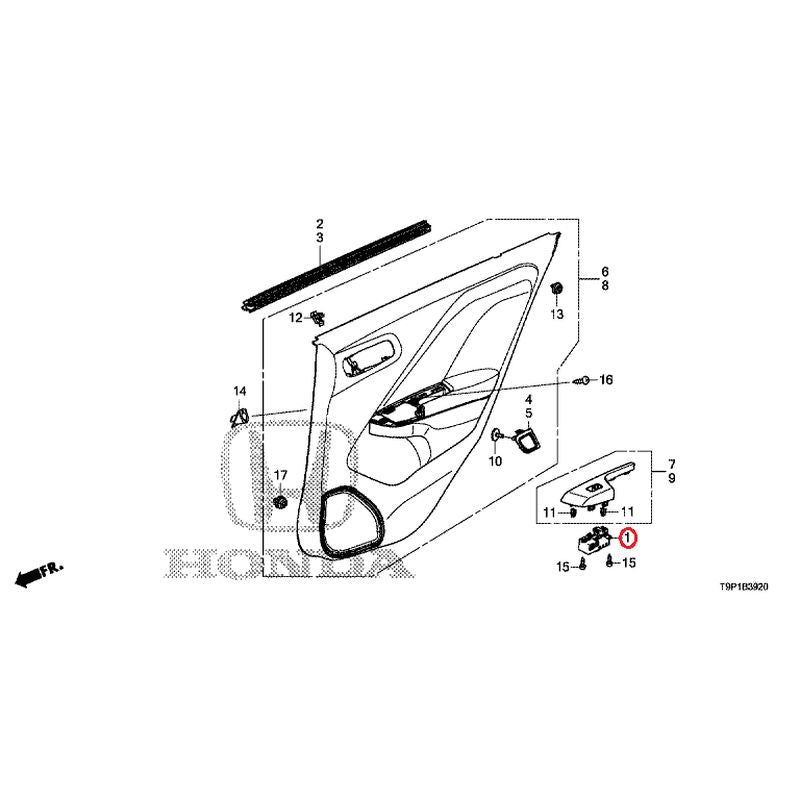 [NEW] JDM HONDA GRACE HYBRID GM4 2017 Rear Door Lining GENUINE OEM