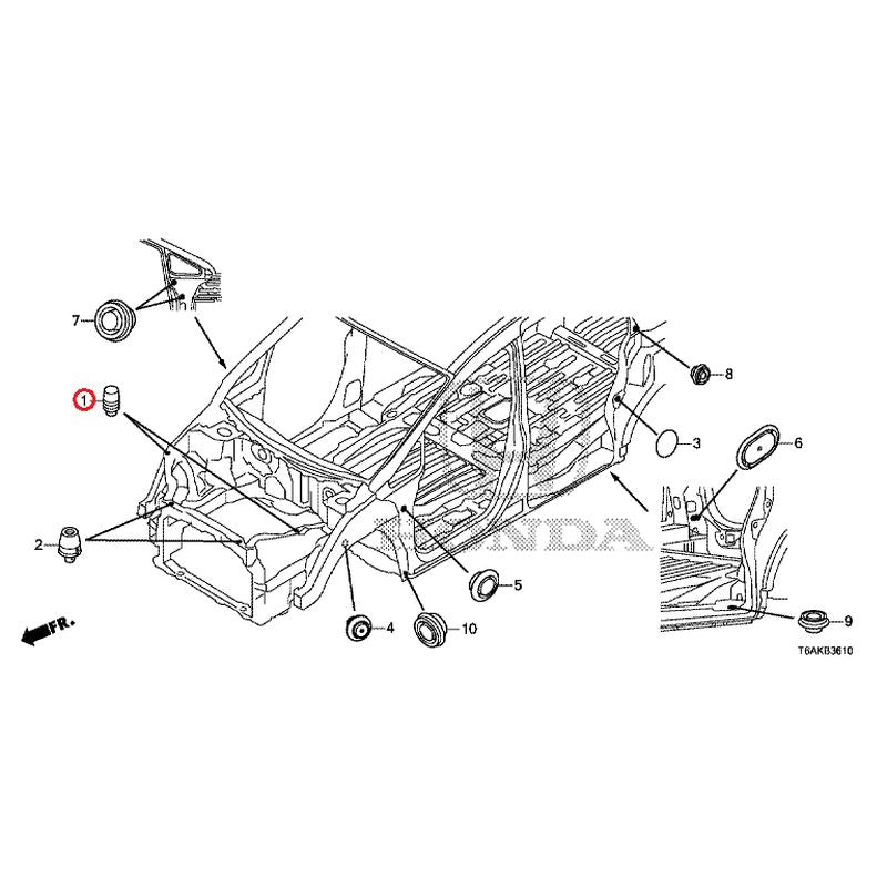 [NEW] JDM HONDA ODYSSEY RC1 2021 Grommets (Front) GENUINE OEM