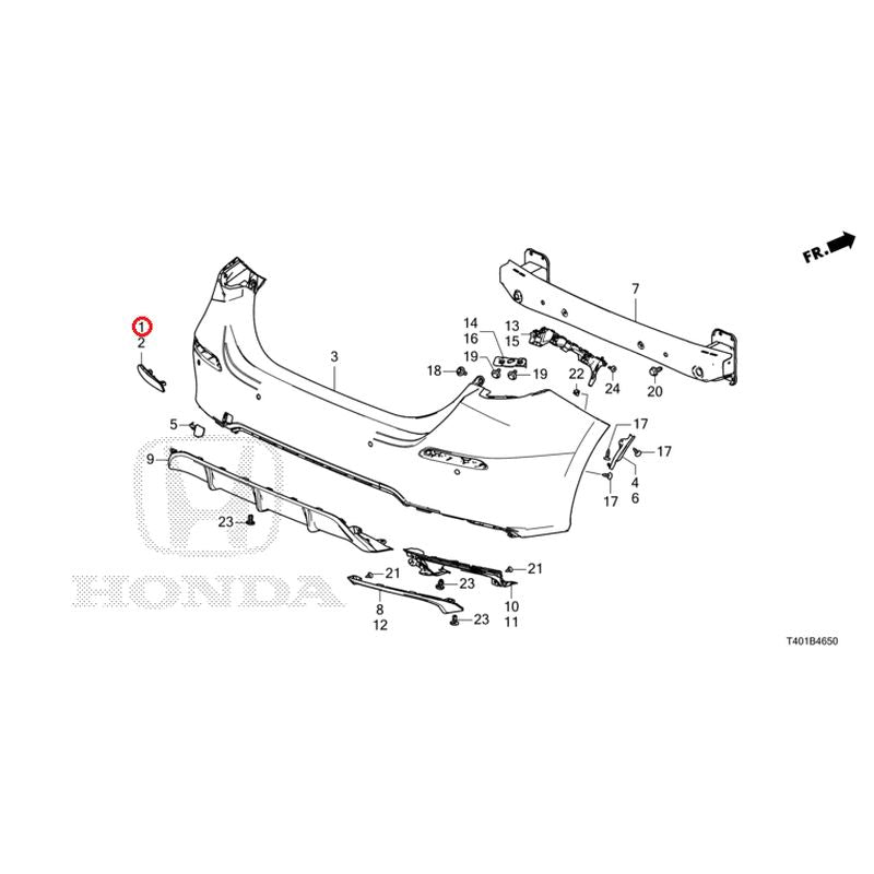 [NEW] JDM HONDA CIVIC FL1 2022 Rear Bumper GENUINE OEM