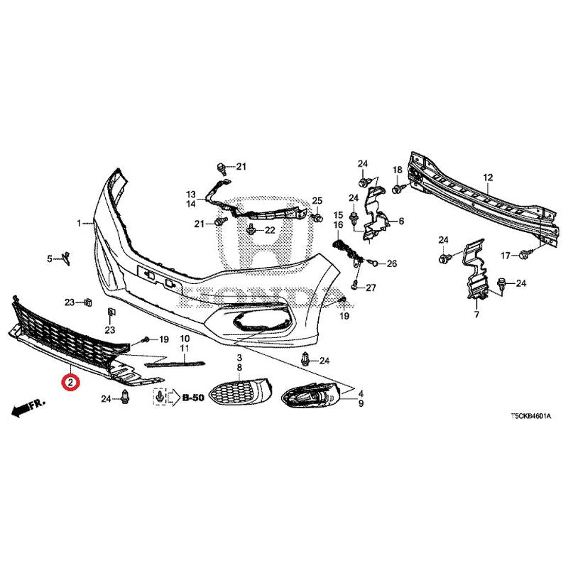 [NEW] JDM HONDA FIT HYBRID GP5 2017 Front Bumper (2) GENUINE OEM