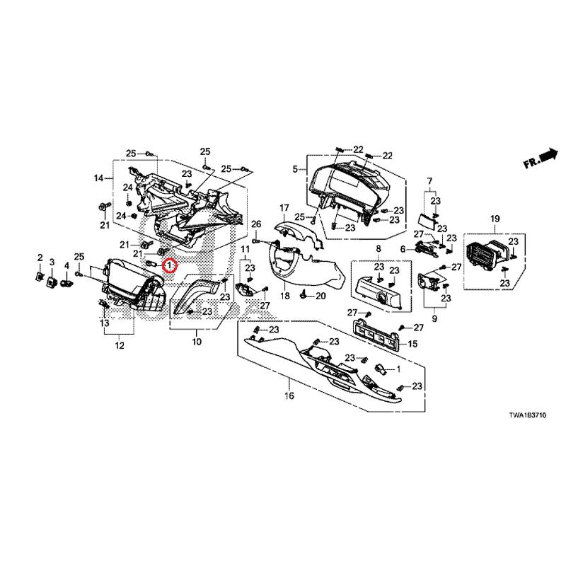 [NEW] JDM HONDA ACCORD CV3 2019 Instrument panel garnish (driver side) GENUINE OEM