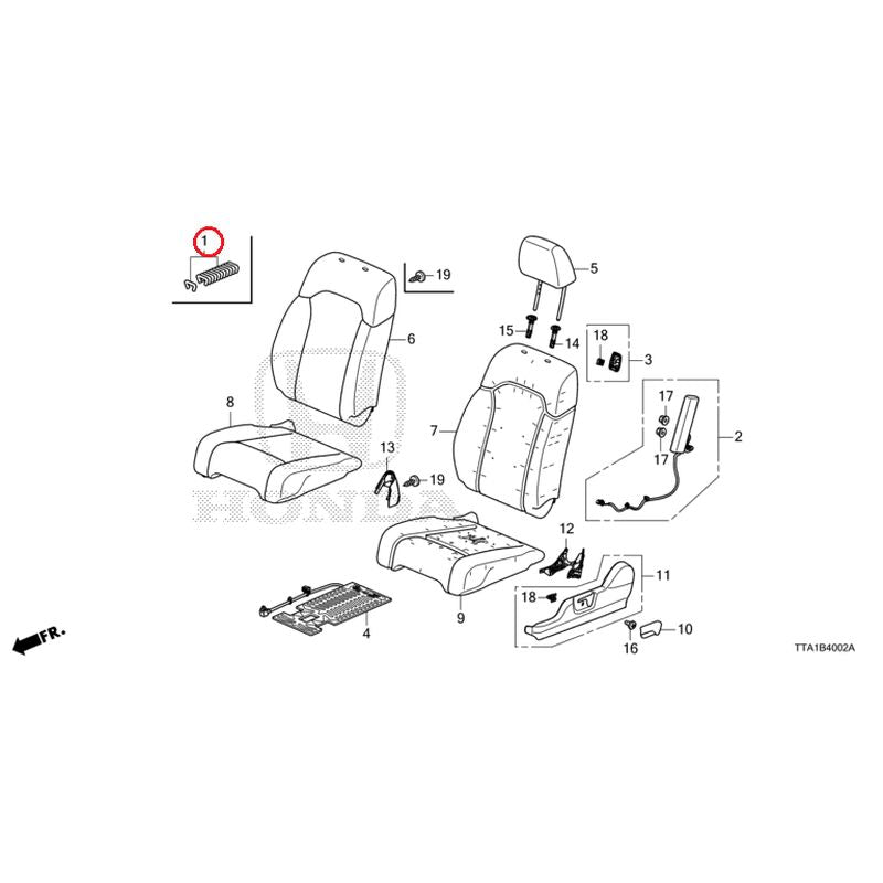 [NEW] JDM HONDA N-BOX CUSTOM JF3 2021 Front Seat (Passenger Side) (1) GENUINE OEM