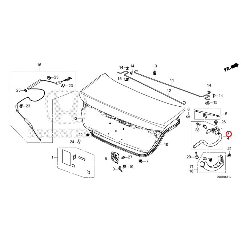 [NEW] JDM HONDA ACCORD CY2 2024 Trunk Lid GENUINE OEM