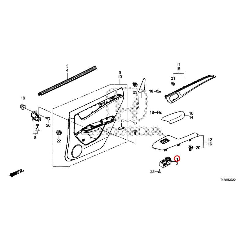 [NEW] JDM HONDA JADE HYBRID FR4 2019 Rear Door Lining GENUINE OEM