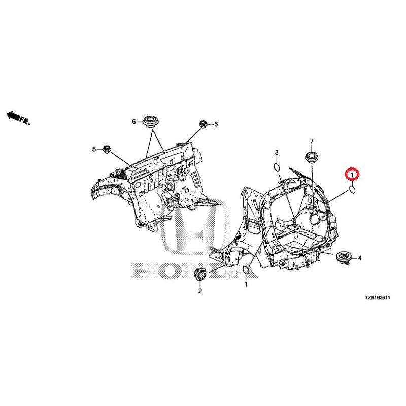 [NEW] JDM HONDA FIT e:HEV GR3 2020 Grommets (Rear) GENUINE OEM