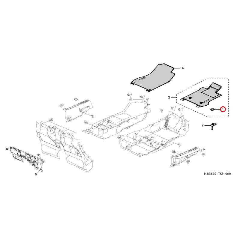 [NEW] JDM HONDA S660 JW5 2020 Modulo X Floor Carpet Mat GENUINE OEM