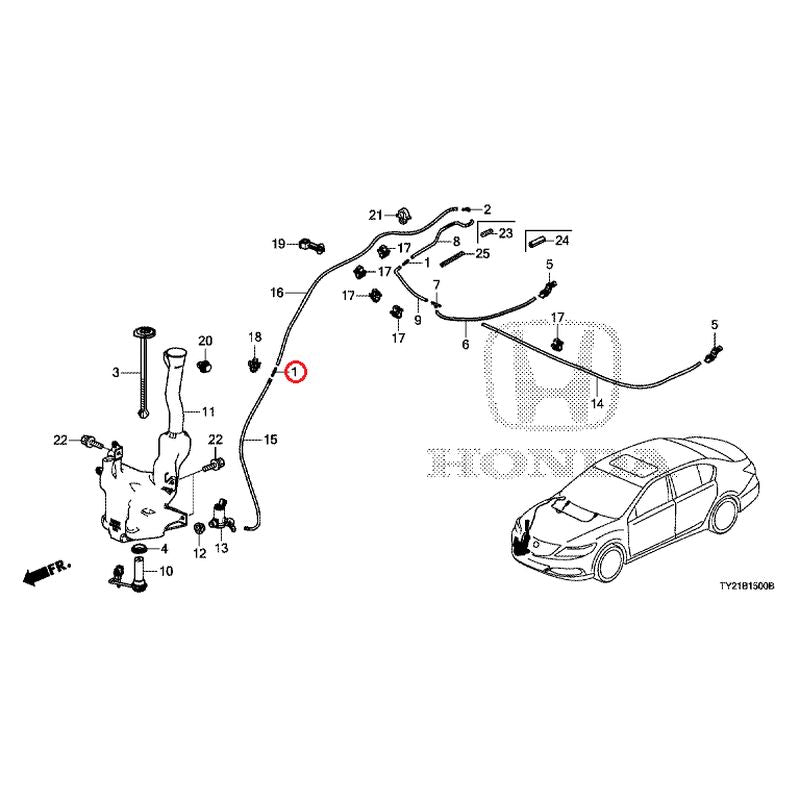 [NEW] JDM HONDA LEGEND HYBRID KC2 2018 Windshield Washer GENUINE OEM