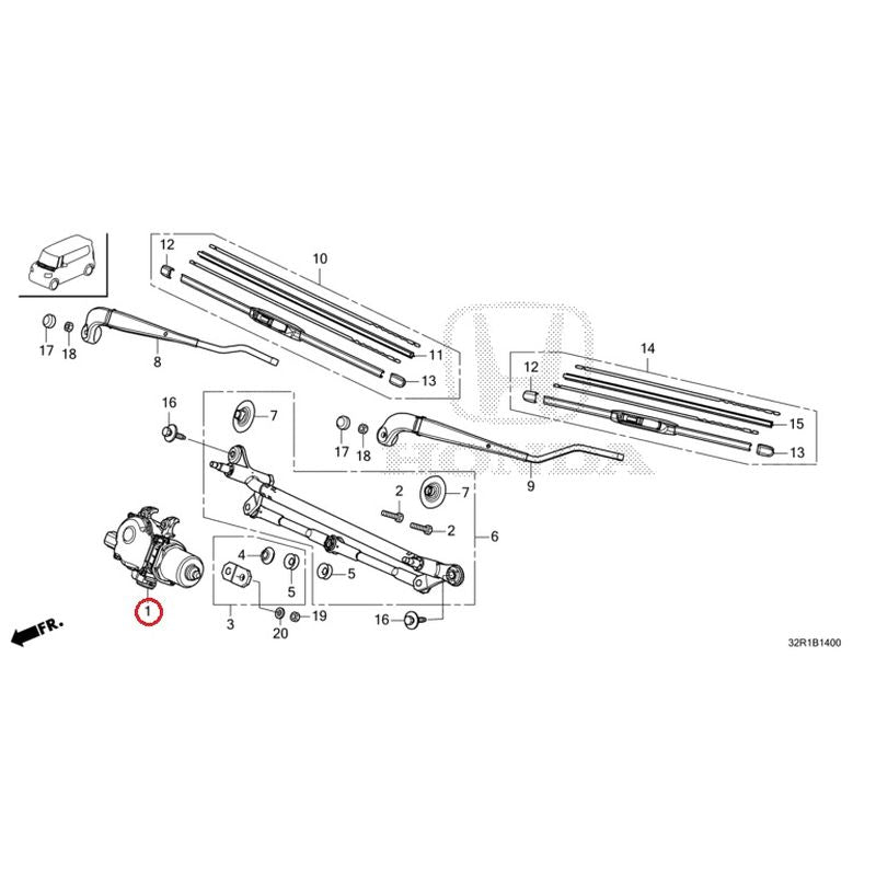 [NEW] JDM HONDA N-BOX CUSTOM JF5 2024 Front Windshield Wiper GENUINE OEM
