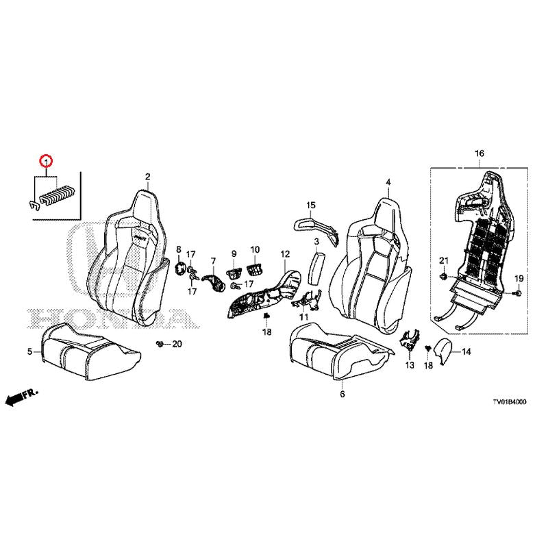 [NEW] JDM HONDA CIVIC FK2 2015 Front Seat (Driver's Side) GENUINE OEM