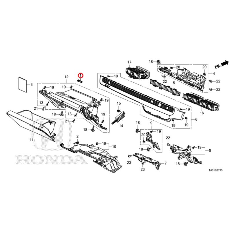 [NEW] JDM HONDA CIVIC FL1 2022 Instrument panel garnish (passenger side) GENUINE OEM