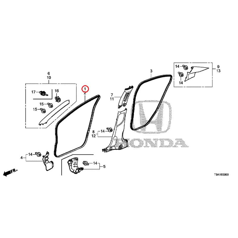 [NEW] JDM HONDA GRACE GM6 2017 Pillar Garnish GENUINE OEM