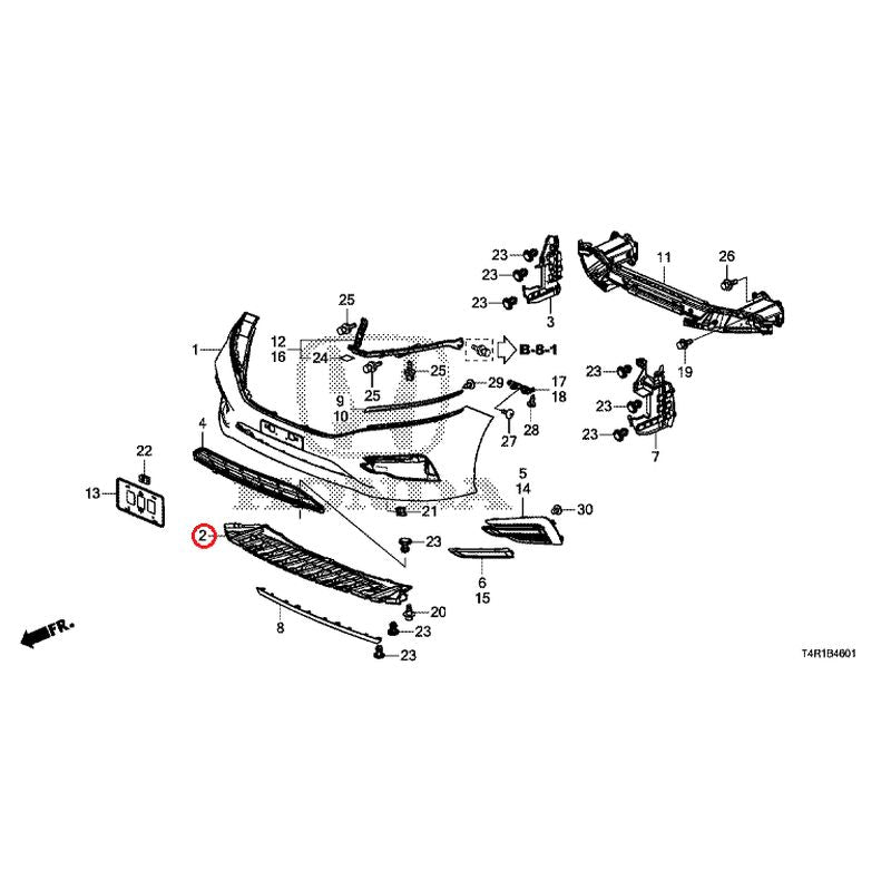 [NEW] JDM HONDA JADE HYBRID FR4 2019 Front Bumper (2) GENUINE OEM