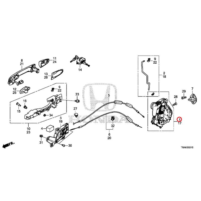 [NEW] JDM HONDA ODYSSEY RC1 2021 Front Door Locks/Outer Handles GENUINE OEM