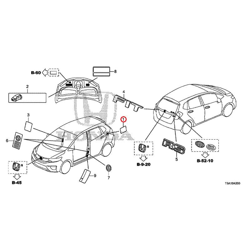 [NEW] JDM HONDA FIT GK5 2014 Emblem/Caution Label GENUINE OEM