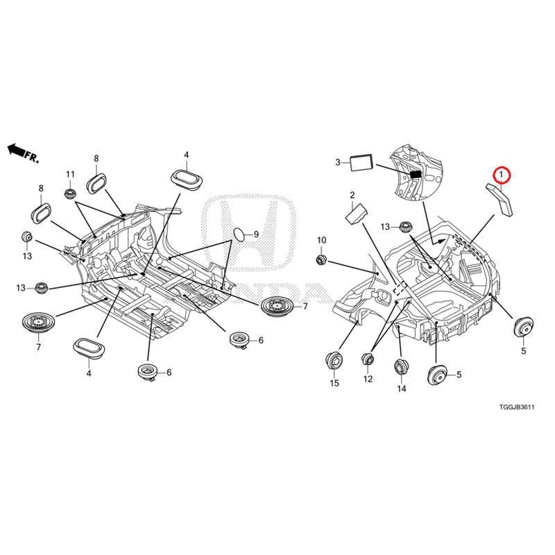 [NEW] JDM HONDA CIVIC FK7 2021 Grommets (Rear) GENUINE OEM