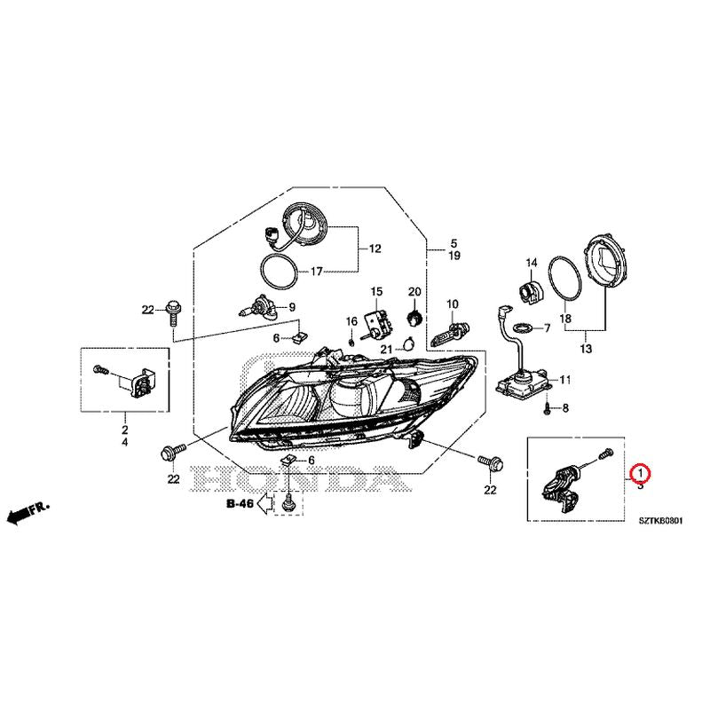 [NEW] JDM HONDA CR-Z ZF2 2014 Headlight (Hid) GENUINE OEM