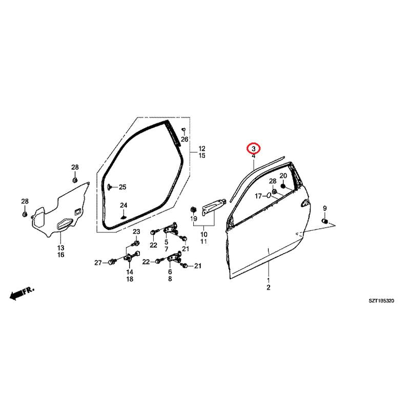 [NEW] JDM HONDA CR-Z ZF1 2012 Door Panels GENUINE OEM