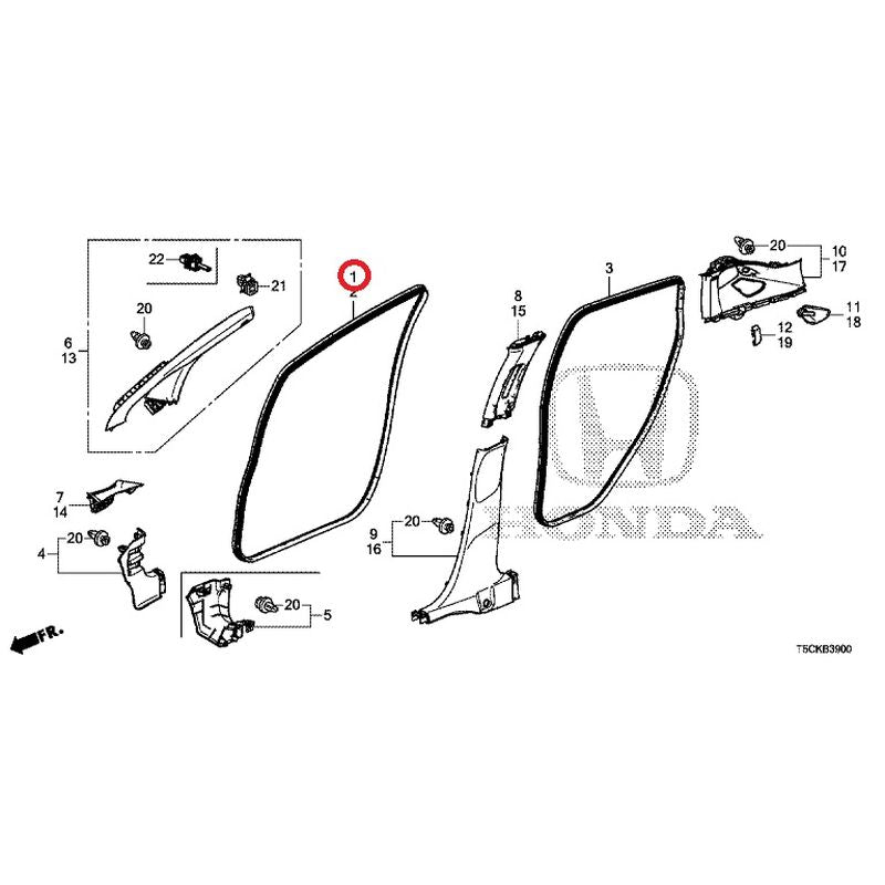 [NEW] JDM HONDA FIT HYBRID GP5 2017 Pillar Garnish GENUINE OEM