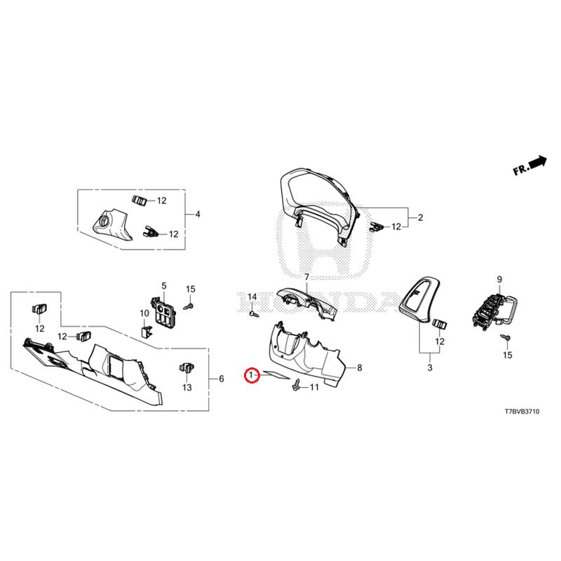 [NEW] JDM HONDA VEZEL HYBRID RU3 2020 Instrument panel garnish (driver side) GENUINE OEM