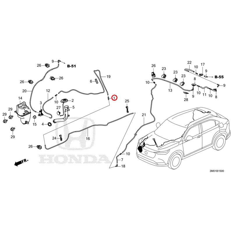 [NEW] JDM HONDA VEZEL RV3 2021 Windshield Washer GENUINE OEM