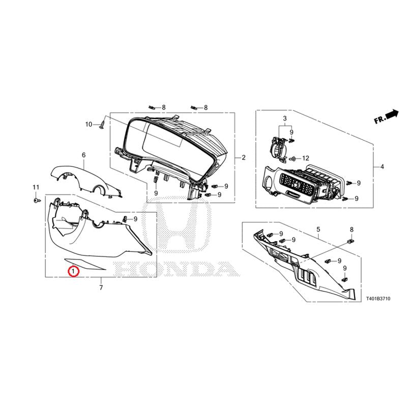 [NEW] JDM HONDA CIVIC FL5 2025 Instrument panel garnish (driver side) GENUINE OEM