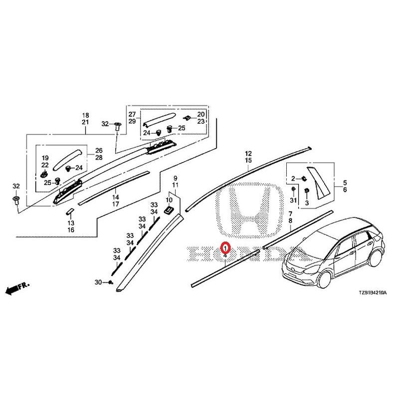 [NEW] JDM HONDA FIT e:HEV GR3 2020 Molding GENUINE OEM