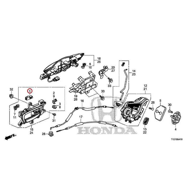 [NEW] JDM HONDA LEGEND HYBRID KC2 2016 Rear Door Locks/Outer Handles GENUINE OEM