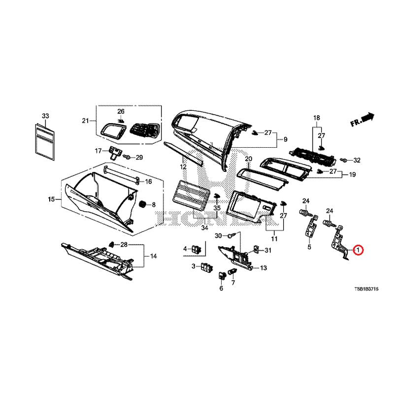 [NEW] JDM HONDA FIT GK4 2017 Instrument panel garnish (passenger side) GENUINE OEM