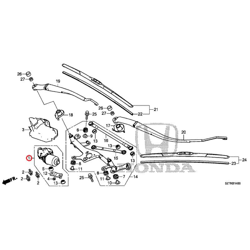 [NEW] JDM HONDA CR-Z ZF2 2016 Front Windshield Wiper GENUINE OEM