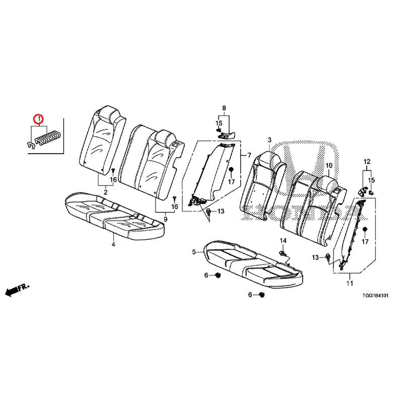 [NEW] JDM HONDA CIVIC FK8 2017 Rear Seat (Type R) GENUINE OEM