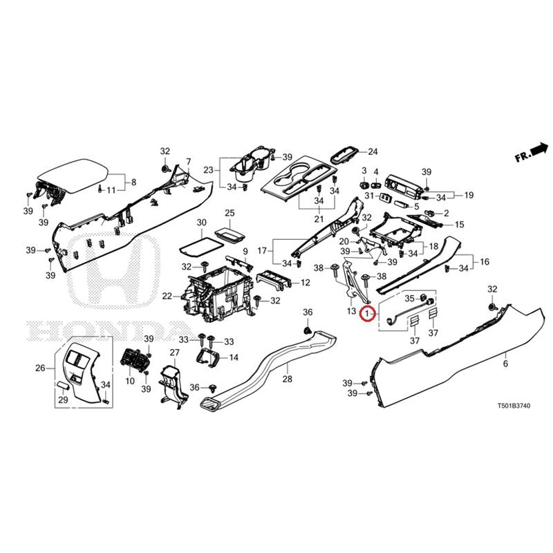 [NEW] JDM HONDA CIVIC FL4 2023 Console GENUINE OEM