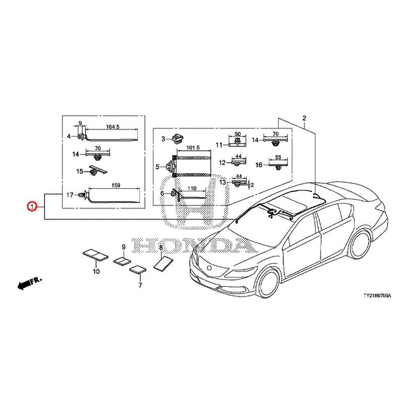 [NEW] JDM HONDA LEGEND HYBRID KC2 2018 Wire Harnesses (6) GENUINE OEM