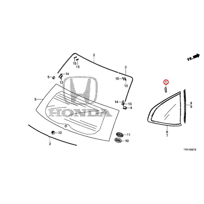 [NEW] JDM HONDA CR-V HYBRID RT5 2020 Rear Windshield Glass/Quarter Windows GENUINE OEM