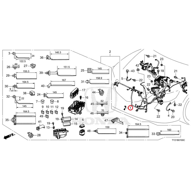 [NEW] JDM HONDA LEGEND HYBRID KC2 2018 Wiring Harness (1) GENUINE OEM