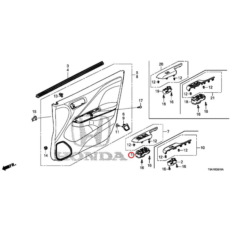 [NEW] JDM HONDA GRACE GM6 2017 Front Door Lining GENUINE OEM