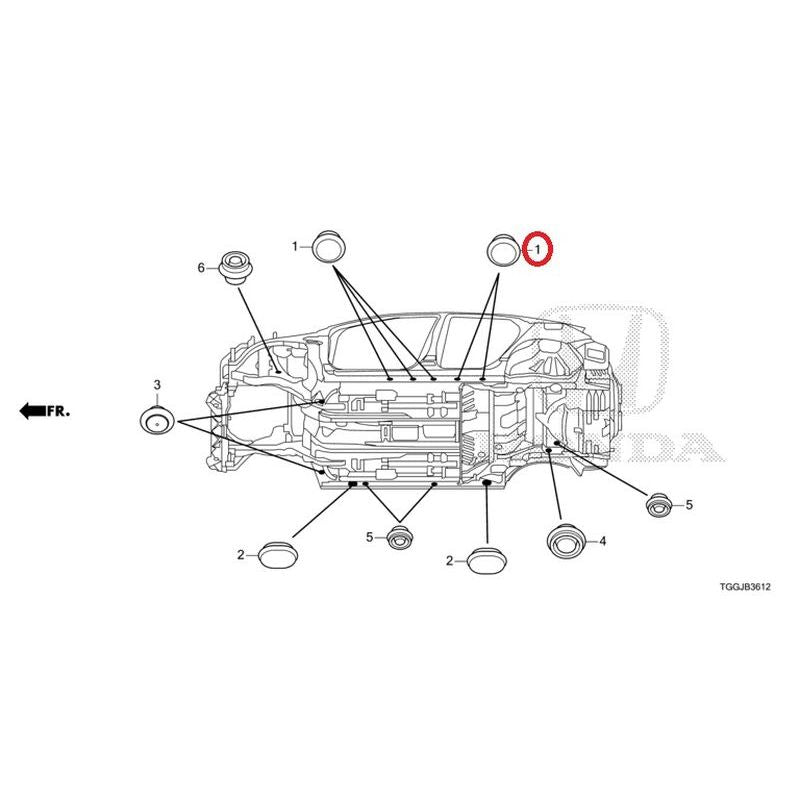 [NEW] JDM HONDA CIVIC FK8 2020 Grommets (Lower) GENUINE OEM