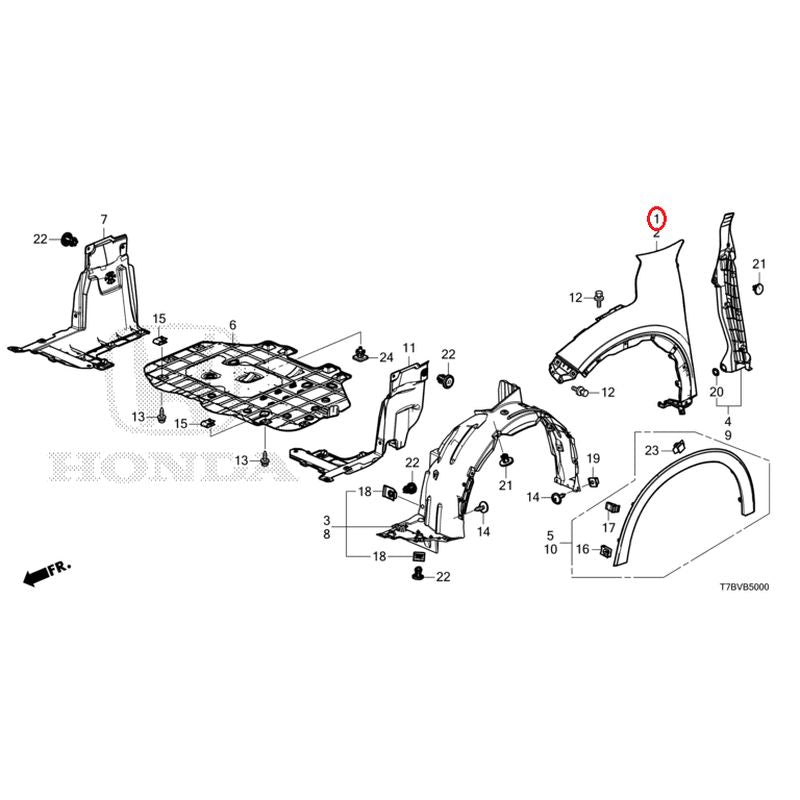 [NEW] JDM HONDA VEZEL HYBRID RU3 2020 Front Fenders GENUINE OEM