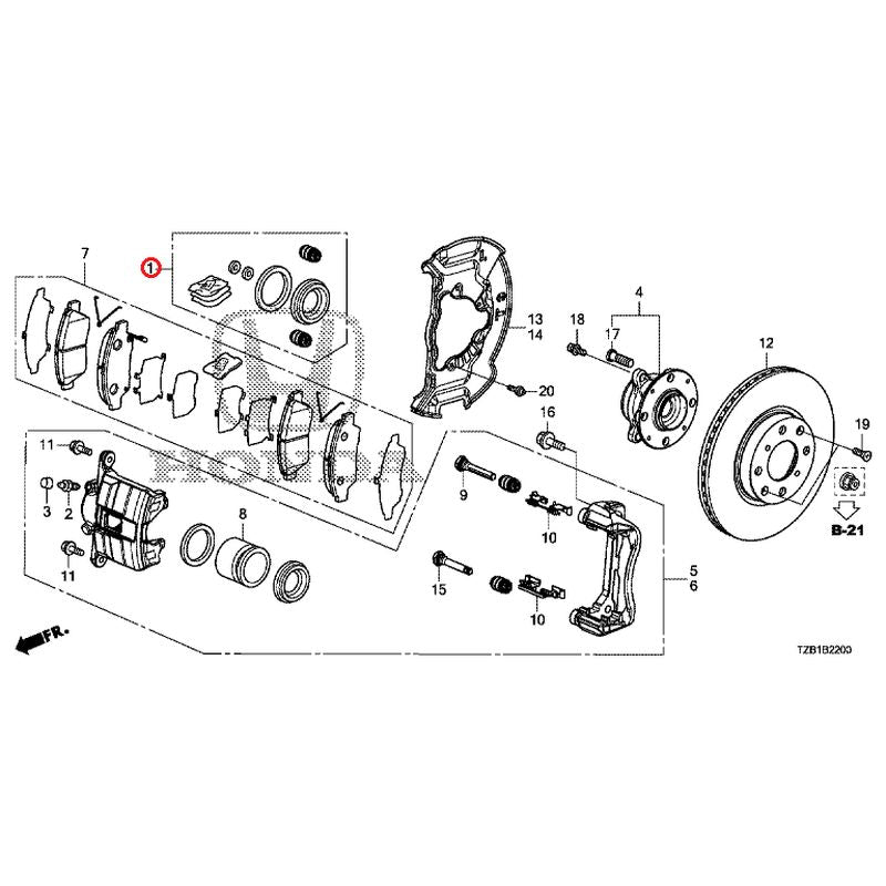 [NEW] JDM HONDA FIT e:HEV GR3 2021 Front Brake GENUINE OEM