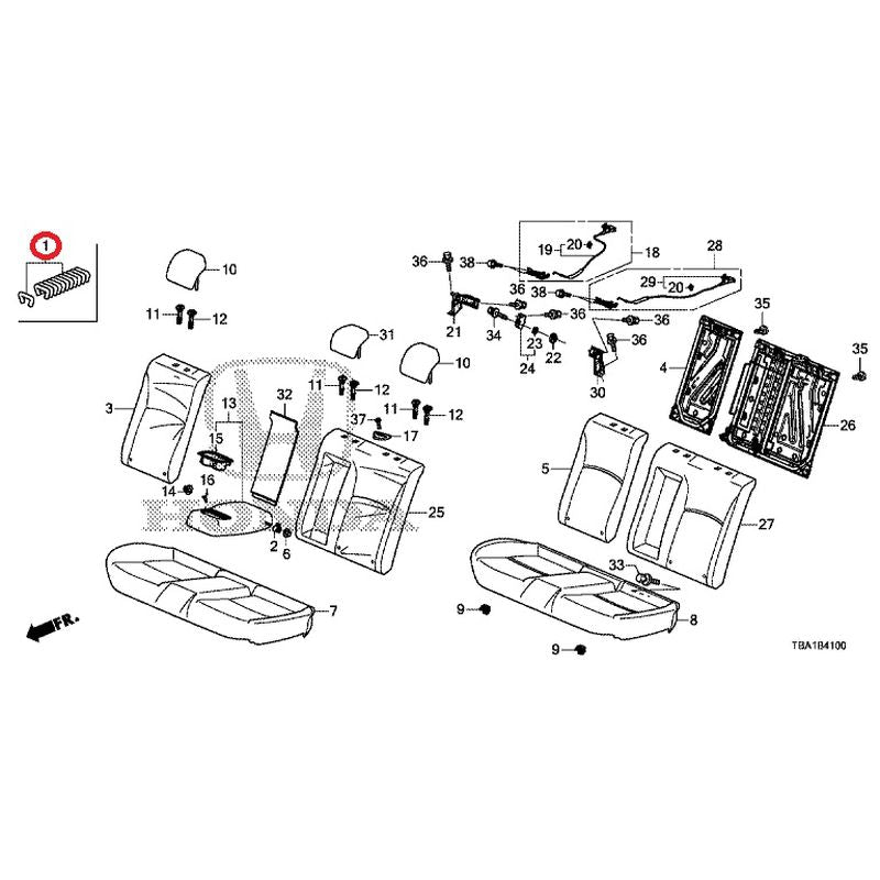 [NEW] JDM HONDA CIVIC FC1 2020 Rear Seat GENUINE OEM