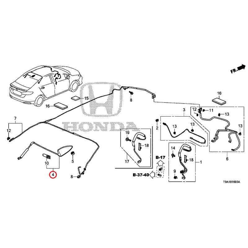 [NEW] JDM HONDA GRACE GM6 2017 Antenna GENUINE OEM